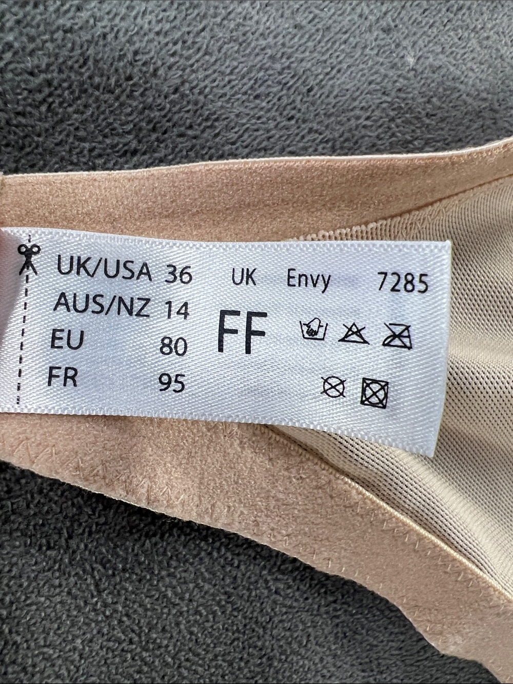 Panache Beige Lace Full-Cup Underwire Envy Bra 36FF - Picture 8 of 10